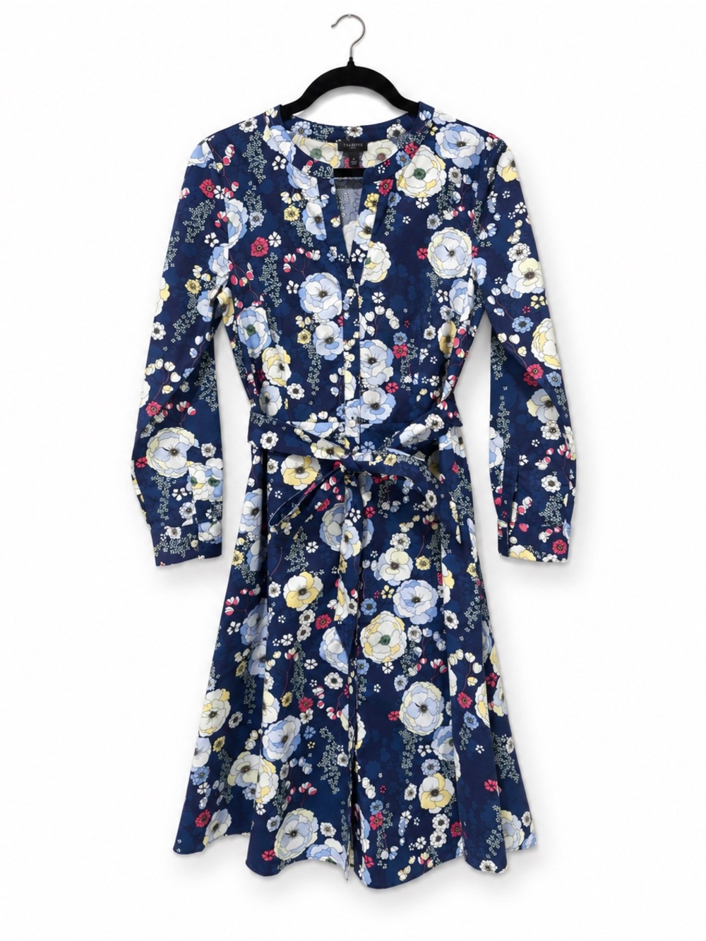 Talbots Falling Blossoms Belted Shirtdress 4P